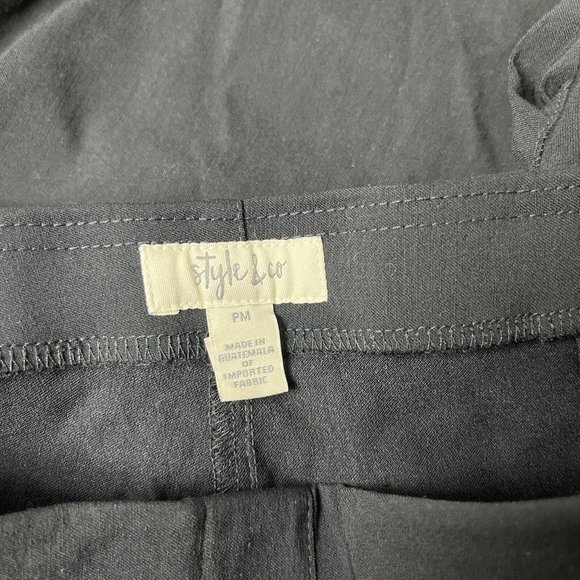 Style & Co Womens Petite Pull-On Capri Pants ( Petite, Deep Black) - Picture 5 of 15